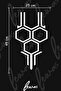 Compatible with All Vehicles Honeycomb Auto Hood Stripe Auto, Motorcycle Sticker Label Black (58X32 cm) - 2
