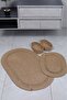 Jute, Wicker, 4-Piece, Bathroom Mat Set, Bohemian Style Bathroom Set, Nordic Mat/Basket - 2