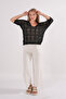 Knitwear Blouse Summer Pullover Lace Openwork Ethnic Pattern Bat Sleeve Boat Neck Pareo Women's Blouse - 8