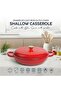 Enameled Cast Iron Dutch Oven Shallow Casserole 12-inch - 2