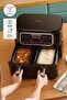 Air Cook Duo Ev Yemeği XXXL 4+4 Litre Airfryer Starlight 8 Kişilik - 3