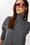 Turtleneck Oversize Knitwear Sweater Gray Lbv0011 - 3
