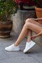 Tempus Genuine Leather Comfortable Memory Foam Orthopedic Insole Women's Sneaker Sports Shoes - 5