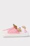 Embroidered Non-Slip Sole Winter Unisex House Slippers with Cow Figure White - Powder - 4
