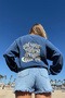 Unisex Oversize Sweatshirt Wildest Dreams Printed Blue – Crew Neck, 3 Thread Ribs