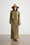Khaki Tassel Detailed Cotton Linen Shirt - 3