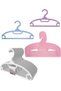 Pink Pazar Children's Clothes Hanger Baby Clothes Hanger 24 Pieces White Fma889977