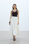 Ekru Embroidered Skirt - 2