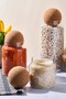 Peortti Sughero 3-Piece Glass Jar and Spice Rack Set with Cork Lids 053 - 2
