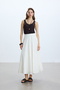 Ekru Embroidered Skirt