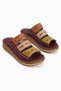 Genuine Leather Joelle Burgundy Green Powder Orange Comfort Laser Cut Women's Slippers