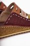 Genuine Leather Joelle Burgundy Green Powder Orange Comfort Laser Cut Women's Slippers - 6