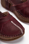 Women's Burgundy Flower Detailed Closed Toe Wedge Heeled Women's Shoes - 3