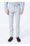 Normal Waist Narrow Leg Slim Fit Water Green Men's Trousers 4A1400000101 - 2