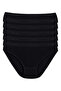 Cotton Buckle Ribbed Bikini Panties 6 Pack Black Star Kod3710 - 3