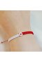 Handmade Macrame Bracelet with Red and White Heart – Adjustable Gift Bracelet for a Friend or Lover - 2