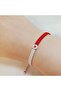 Handmade Macrame Bracelet with Red and White Heart – Adjustable Gift Bracelet for a Friend or Lover - 3