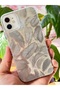 iPhone 11 Case Holographic Shiny White Leaf Pattern Shock-Absorbing Camera Protection Colorful Silicone - 6