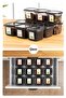 12 Pieces 0.55 Liter Peggy Square Spice Rack Storage Container with Colorful Label and Spoon Anthracite - 6