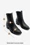 Women's Classic Side Zipper Casual Boots Safina Black - 8