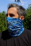 Motorcycle Rider Blue Flower Buff Mask Outdoor Neck Gaiter Unisex Bandana
