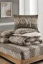 Leopard Double Size Fluffy Bedding Set with Fitted Sheet | Dowry Set - 3
