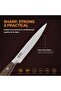 Premium 5-Inch Utility Knife Walnut Wood Handle & Sharp Stainless Steel Blade - 5