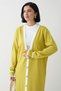 Stripe Detail Long Yellow Knitwear Cardigan - 2