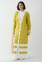 Stripe Detail Long Yellow Knitwear Cardigan - 3