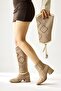 Hilka Mink Suede Detachable Conch Women's Boots with Ethnic Pattern, Women's Bootie-Women's Boots - 6