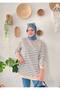 Women's Two-Ply Tunic Striped Sweatshirt - 7