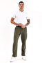 Men's Dark Khaki Linen Trousers – Breathable, Relaxed Fit Casual Wear -Wide Size Range- - 6