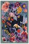 Cashmere Texture Soft Non-Slip Cotton Base Living Room Hall Kitchen Hallway Navy Green Floral Carpet