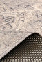 Tumbled Gray Beige Chenille Carpet Rug Runner Self-Fringed Locket Pattern Washable Non-Slip Base - 3