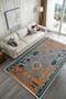 Cashmere Texture Soft Non-Slip Cotton Base Living Room Hall Kitchen Hallway Children's Room Orange Carpet - 2
