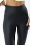 Women's Leather Leggings Black High Waist Lycra Recovery and Stretchy - 000390 - 8