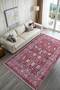Self-Fringed Tumbled Tile Chenille Carpet Rug Runner Washable Non-Slip Base Salon Kitchen - 2