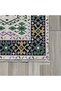 Green Pink Ethnic Patterned Chenille Carpet Rug Runner Kordior Murfak Living Room Non-Slip Washable - 3