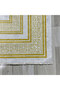 Golden Yellow Framed Gray Chenille Carpet Runner Rug Living Room Hallway Kitchen Non-Slip Washable - 3