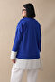 Sax Blue Tunic with Stone Detail Knitwear Garnish - 6