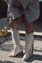 Tassel Detailed Trock Long Below-Knee Western Women's Cowboy Boots - 2