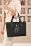 Women's 4-Compartment Striped Long-Strap Hand & Shoulder Bag (33x26 cm) - 4