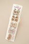 Set of 10 Stylish Beige Tone Bow Ribbon Baby Girl Soft Clip Hair Clips - Children's Clip Hair Clips