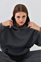 Unisex Oversize Sweatshirt Hoodie Basic Smoked Melange – Hooded, Kangaroo Pocket, 3 Thread Ribbed - 2