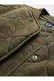 Kadın Haki VintageSoft Kapitone Oversized Ceket - 3