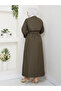 Double-Breasted Collared Belted Full-Length Modest Trench Coat RC1403056 - 8