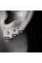Surgical Steel Ball Earrings Set Silver Color 3 Pieces - 3