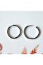 20 mm Surgical Steel Plain Steel Hoop Earrings Silver Color - 4