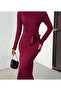 Women's Modal Fabric Dress with Tie Detail - 5