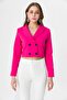 Women's Short Buttoned Blazer Jacket 250218 - 260314 - 3